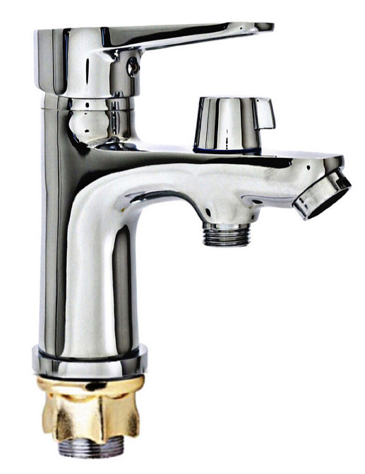 Змішувач для умивальника Zerix PUD1 045 з виходом на душ (лійка+шланг) Чернівці - фото 2