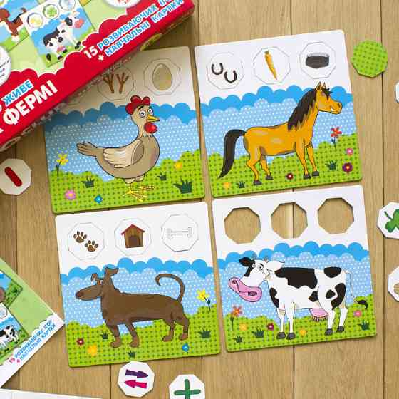Навчальні пазли. Хто живе на фермі. Iq-club для малюків (у) 13203005 Вінниця