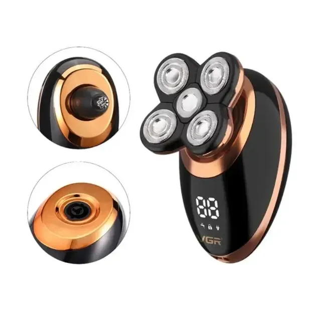 Триммер для бороды 5 в 1 VGR V-316 с насадками, USB зарядкой, LCD дисплеем и водозащитой IPX5 Одесса - изображение 8