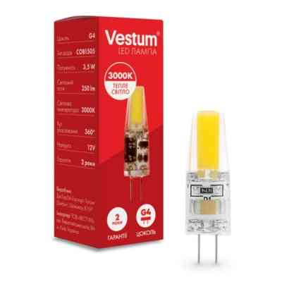 Лампочка Vestum LED COB G4 3,5W 3000K 12V (1-VS-8103) Вінниця