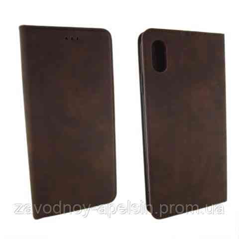 Чехол книжка iPhone XS Max Premium Case (коричневый) Одесса