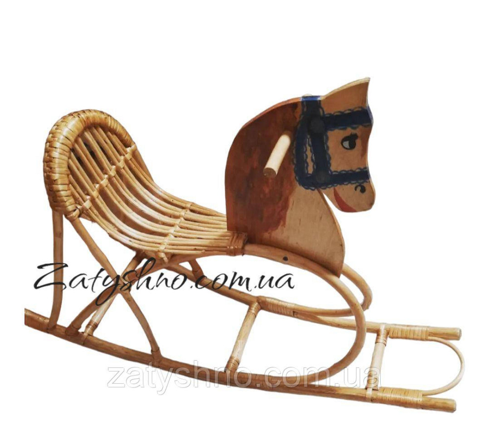 Кресло качалка лошадка детская из лозы Киев - изображение 1