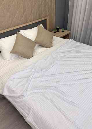 Плед-покривало 155х200 см (+-5см) рельєфний полоска Білий (87-090) Київ