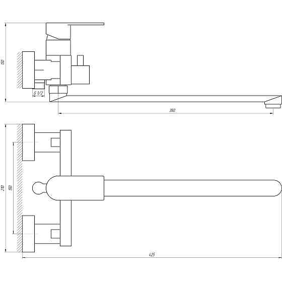 Змішувач для ванни TOPAZ SARDINIA TS 08116-H19 Тернопіль