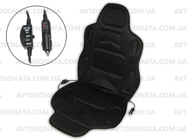 Накидка на сидіння з підігрівом 19002 B висока чорн. Вінниця - фото 2