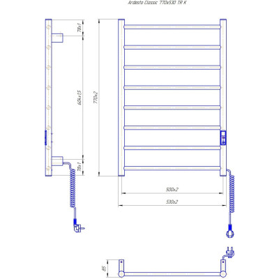 Сушарка для рушників Ardesto Classik-TR K (6.1.0602.06.BM) Вінниця - фото 4