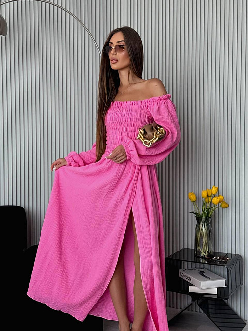 Жіноча романтична максі сукня з натуральної тканини муслін 100% бавовна Одеса - фото 4