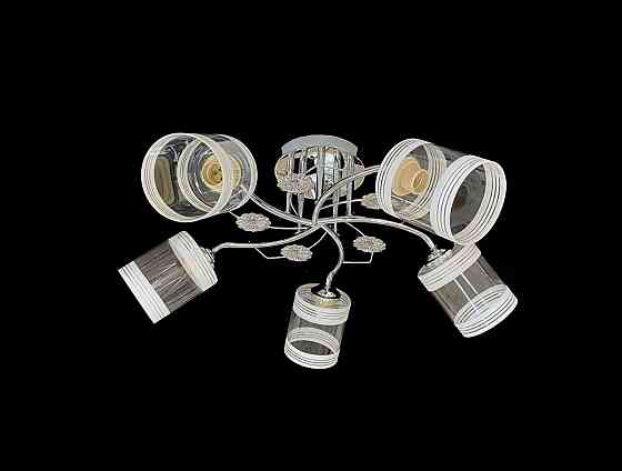 VALESO Люстра стельова класична на 5 плафонів метал та скло VALESO 2408B/5 Хром Коломыя