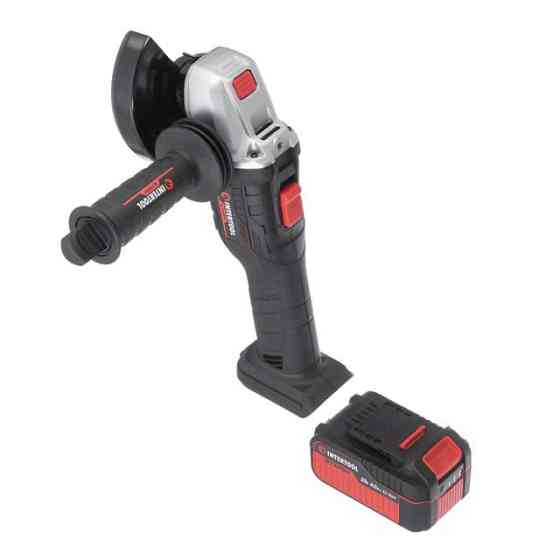 Шліфмашина акумуляторна INTERTOOL WT-0366, безщіткова 20 В, 125 мм, 10000 об/хв, Li-ion - із системою плавного пуску Львів