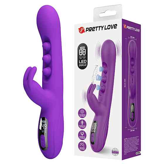Вібратор-кролик PRETTY LOVE Sabien Purple, силікон, фіолетовий, пульсуюча та вібраційна стимуляція Sex Aura Київ