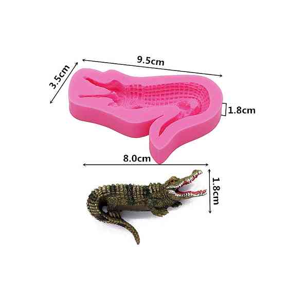Молд силиконовый Крокодил 95 на 35 мм розовый Киев