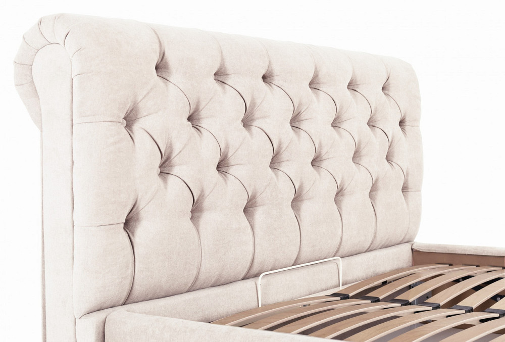 Кровать London Comfort 140 х 190 см Мисти Milk С подъемным механизмом и нишей для белья Бежевый Днепр - изображение 12