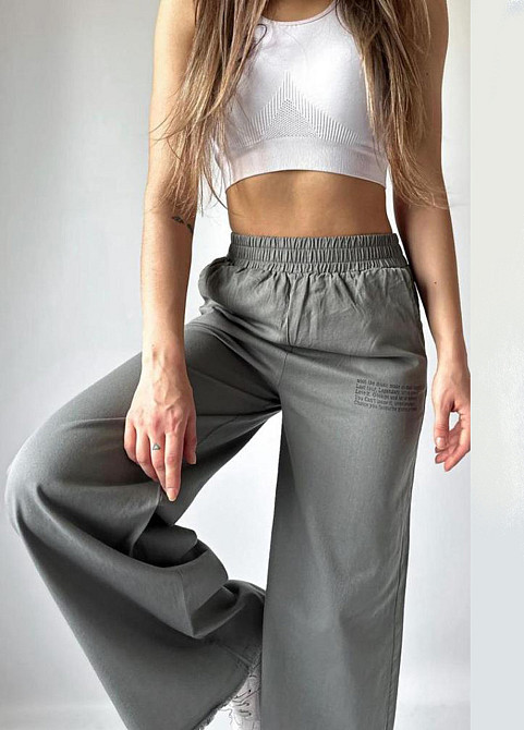 Брюки палаццо cotton Q 01091-1 42-44 Киев - изображение 4