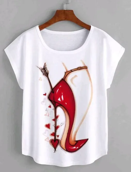 Футболка женская с принтом  48 Белая 2664088742 Днепр - изображение 1