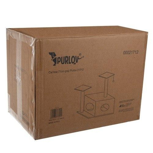 Когтеточка - дерево для кошек 71 см из 3 уровней Purlov (21712) Серый Нововолынск - изображение 8