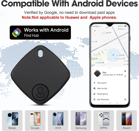 Bluetooth-трекер CMINGKEJI Smart Tracker для Android, 4 шт., Google Find Hub, IP67, CR2032, сигнал 100 дБ Киев