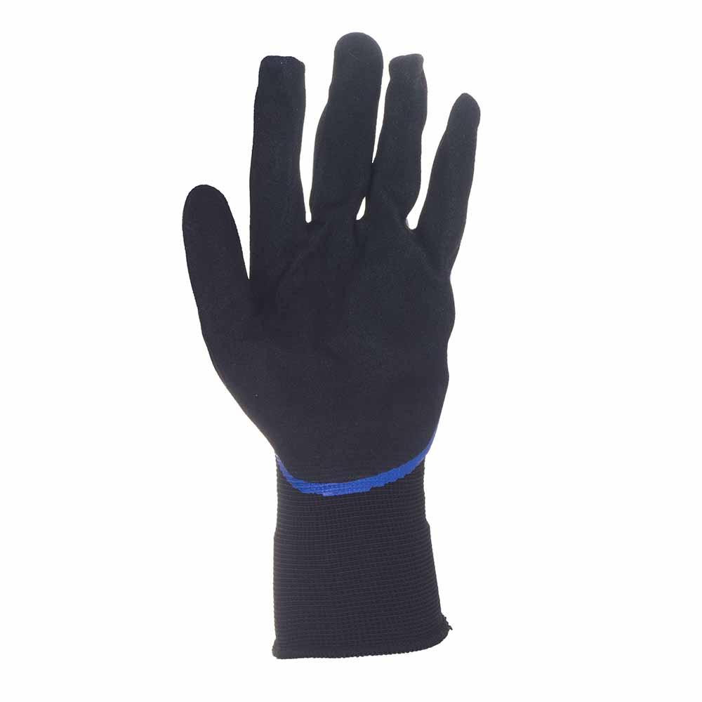 Трикотажные перчатки с двойным нитриловым покрытием р10 (сине-черные, манжет) SIGMA (9443681) Ровно - изображение 3
