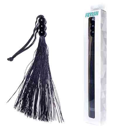 Силиконовый флогер ( длина 26 см ) Fetish Boss Series - Silicone Whip Black 10
