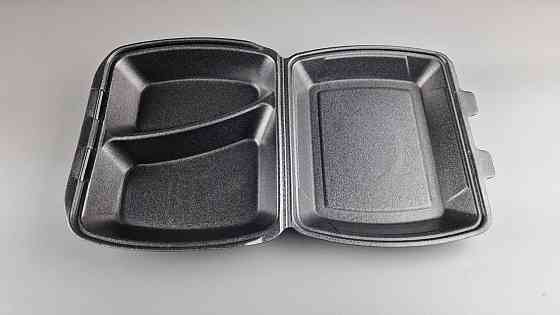 Ланчбокс зі спіненого полістиролу з кришкою (390*242*74) чорний МВ-2 (150 шт.) Харків