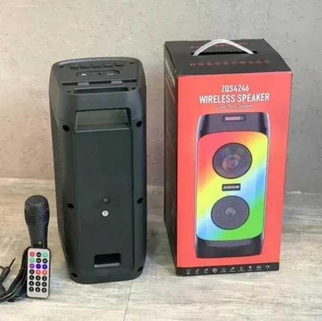 Колонка музична портативна Bluetooth ZQS4246, 30Вт, 2 динаміка, FM-радіо, LED підсвітка, еквалайзер Одеса - фото 4
