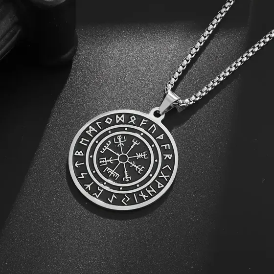 Підвіска з рунами вікінгів із нержавіючої сталі – символ сили та захисту Київ