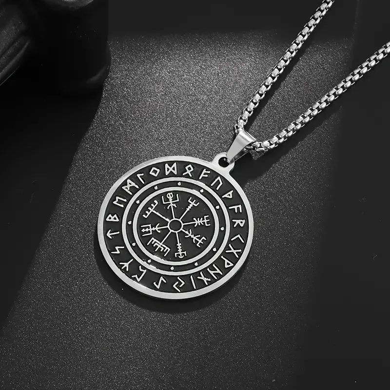 Підвіска з рунами вікінгів із нержавіючої сталі – символ сили та захисту Київ - фото 6