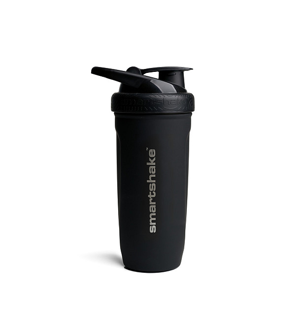 Шейкер спортивний SmartShake металевий Reforce Stainless Steel 30oz/900ml Black Луцк - изображение 2