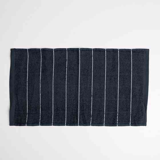 Махровое кухонное полотенце с полосками 30х50 см 400г/м2 GM Textile (Черный) Сумы