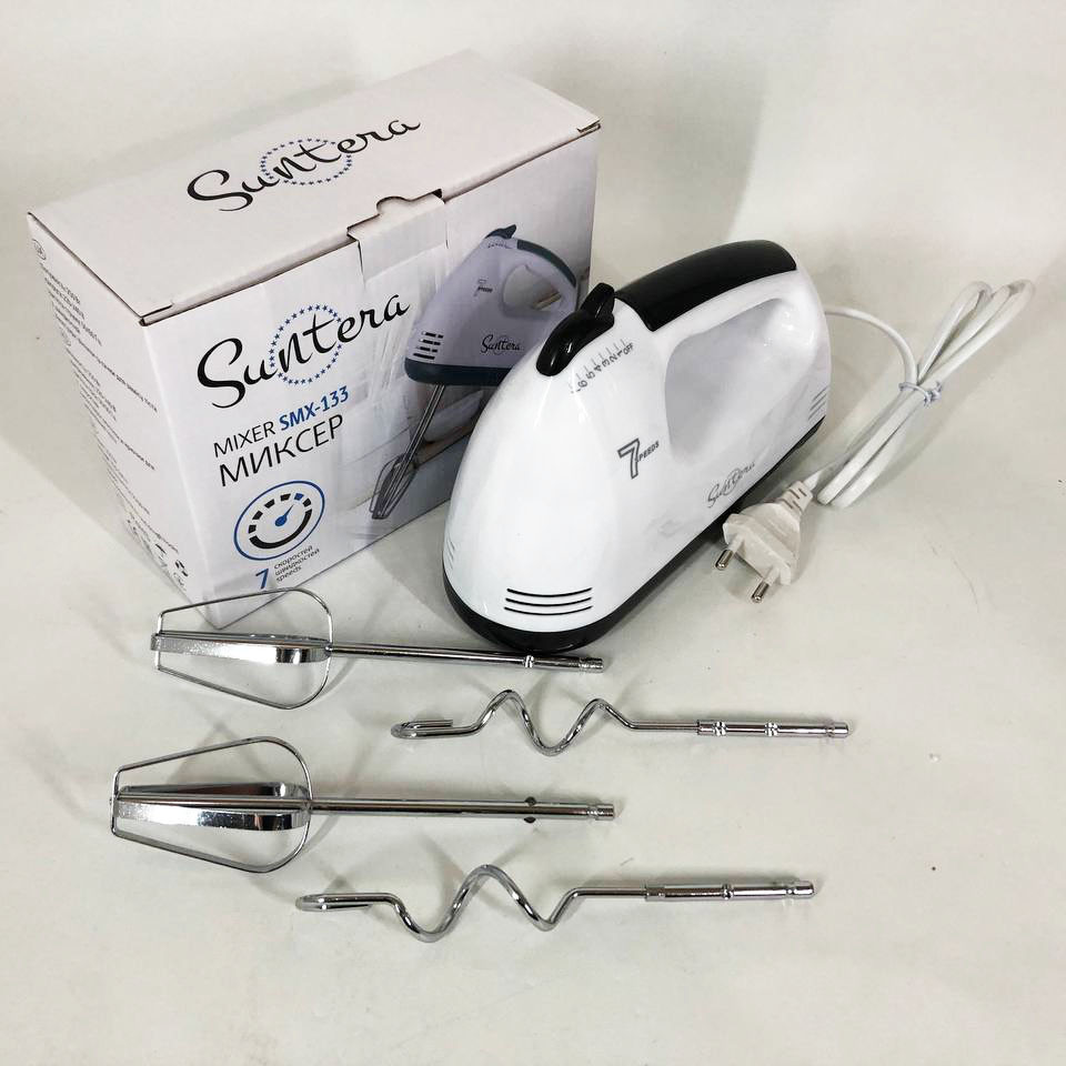 Міксер двовіночковий побутовий Suntera, Ручний міксер з металевою насадкою Ручний переносний JW-52 Львів - фото 4