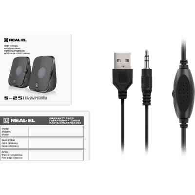 Акустическая система REAL-EL S-25 USB Black (EL121100022) Винница