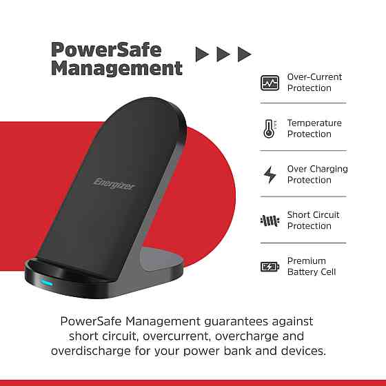 Зарядний пристрій Wireless Energizer WCP108 QI 15W чорний Винница