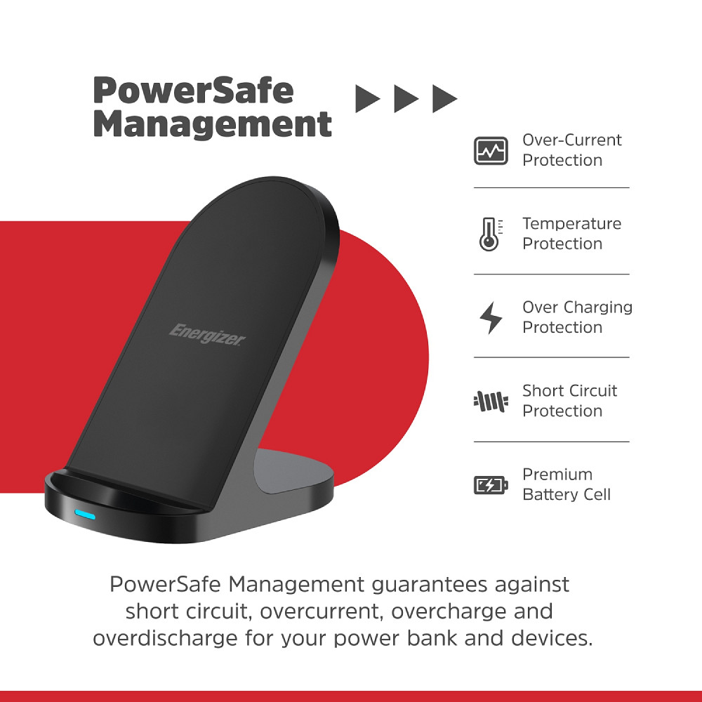 Зарядний пристрій Wireless Energizer WCP108 QI 15W чорний Винница - изображение 5