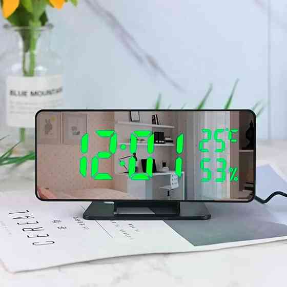 Електронний годинник з будильником і термометром VST-888Y,від мережі SBR Київ