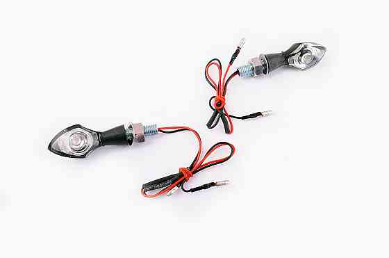 Повороти діодні міні (пара) стрілоподібні (чорні, прозорі, 1 діод, лінза) E-MARKED Київ