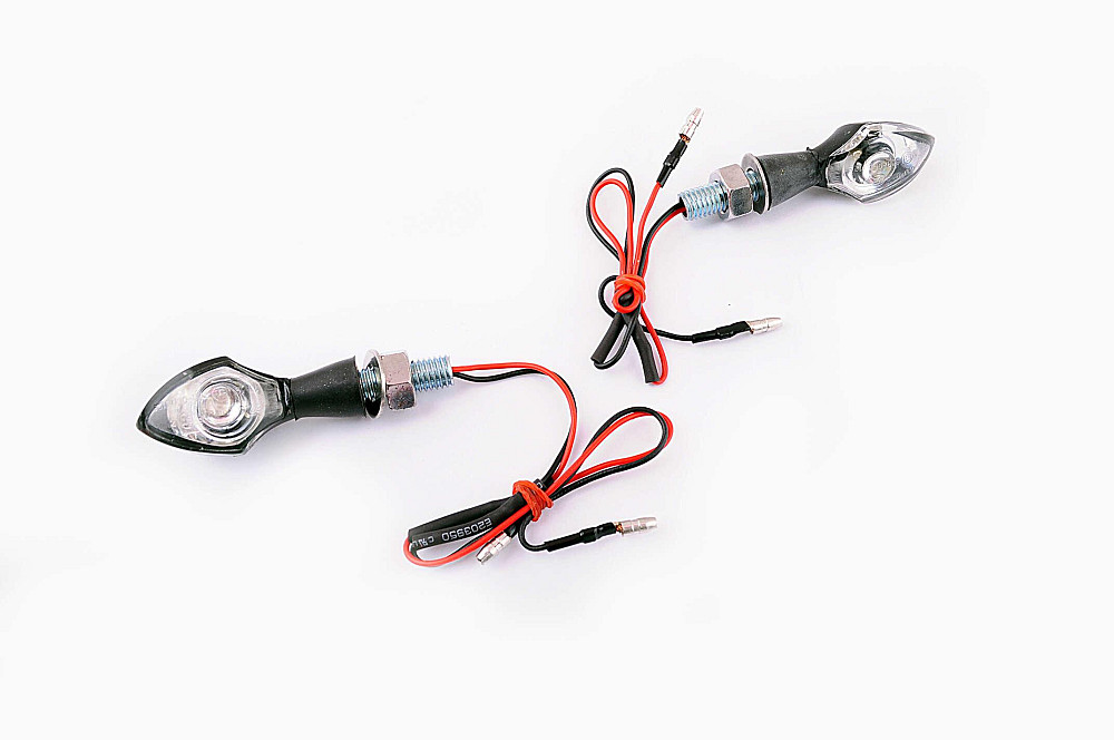 Повороти діодні міні (пара) стрілоподібні (чорні, прозорі, 1 діод, лінза) E-MARKED Київ - фото 1