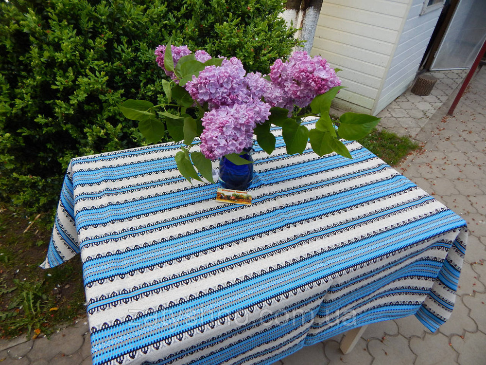 Скатерть вышитая голубая оптом Киев - изображение 5