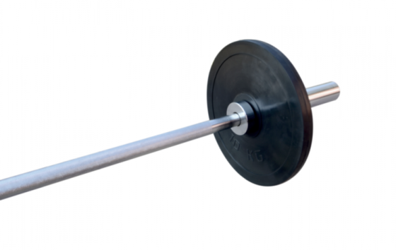 Обгумована штанга на 50 кг з олімпійським грифом Гантелі, гирі, штанги та диски металеві розбірні Київ