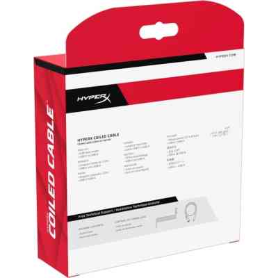 Дата кабель USB 2.0 AM to USB-C 1.37m coiled gray-black HyperX (6J679AA) Винница