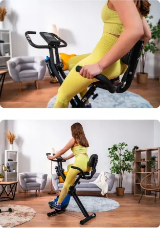 Велотренажер магнітний TINY THUNDER чорно-синій Київ