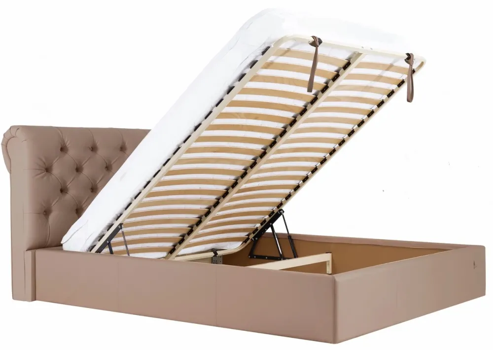 Кровать London Comfort 140 х 190 см Fly 2213 С подъемным механизмом и нишей для белья Светло-коричневый Киев - изображение 8