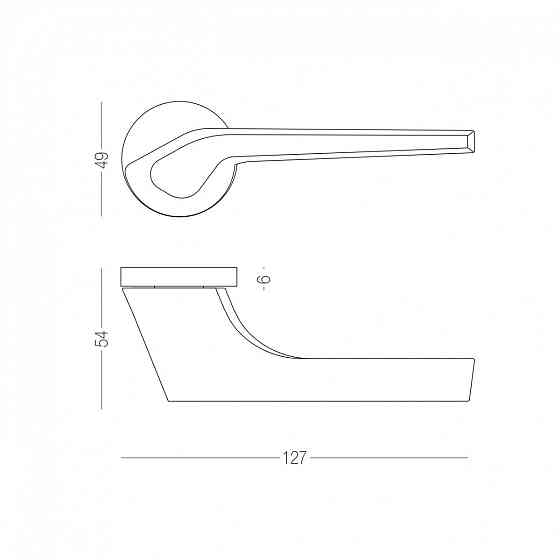 РУЧКА ДЛЯ ДВЕРЕЙ НА РОЗЕТЦІ BRU Киев