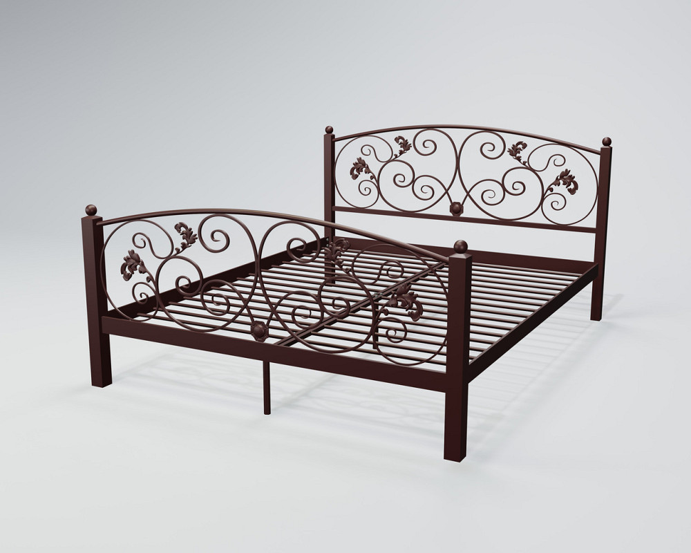 Двуспальная металлическая кровать Магнолия от ТМ Теnero 160х190, Щит ДВП, Без ящика Харьков - изображение 3