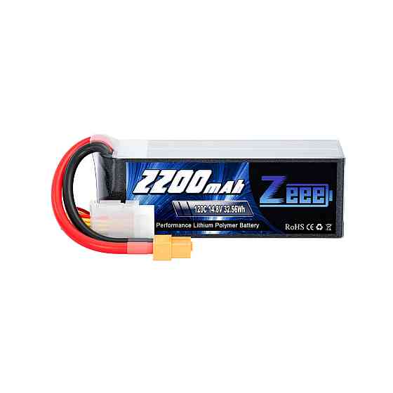 Аккумулятор Zee 14.8V 120C 2200mah 4S RC Li-po XT60 Київ