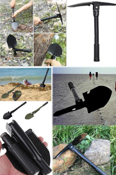 Складная туристическая лопата 5в1 в чехле 42 см Киев - изображение 4