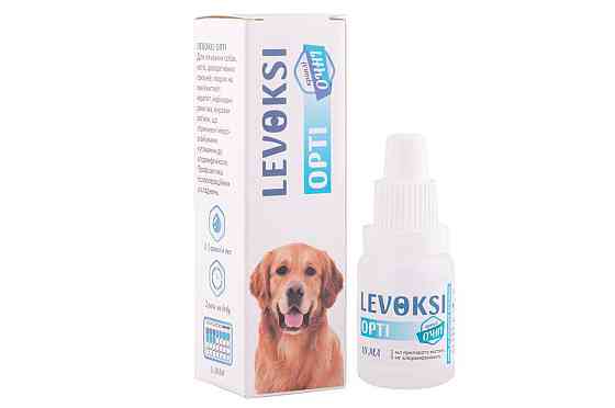Краплі Левоксі-Опті очні для собак котів та декоративних гризунів 10 мл Вінниця