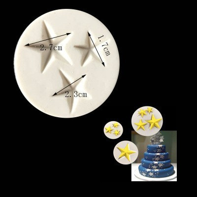 Молд силиконовый Звездочки 55 мм серый Киев - изображение 5