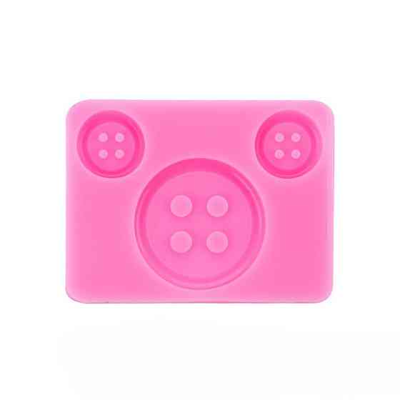 Молд силиконовый пуговицы 58 на 78 мм розовый Киев