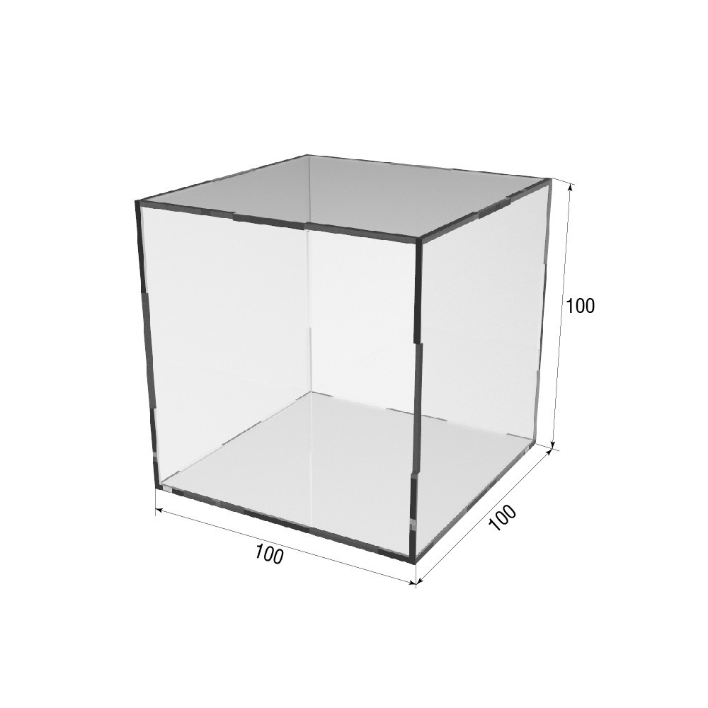 Коробка акриловая EKOSTAR 100х100х100мм с крышкой Киев - изображение 2