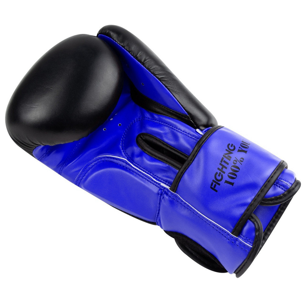Боксерські рукавиці PowerPlay 3004 Classic Чорно-Сині 14 унцій Каменское - изображение 5