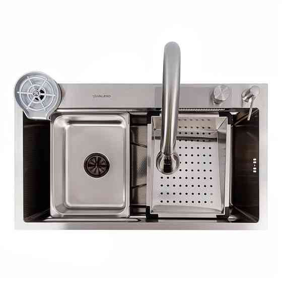 VALESO Мийка кухонна сатин Valeso Handmade "Водоспад" (ДЕКОР) 75х45B Киев